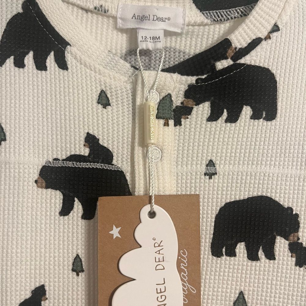 🐻 Angel Dear Bear Print Baby Onesie | Size 12–18M | NWT - Picture 4 of 5
